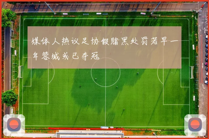 媒体人热议足协假赌黑处罚若早一年蓉城或已夺冠